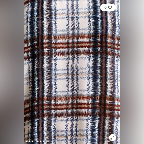 Maeve Multicolor Plaid Short Sleeve Blouse with Open Back - Picture 4 of 8